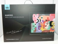 A boxed as new Huion Upgraded Kamvas GT-191 V2 8192 Level Battery-free Stylus Pen Display Drawing