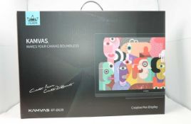 A boxed as new Huion Upgraded Kamvas GT-191 V2 8192 Level Battery-free Stylus Pen Display Drawing