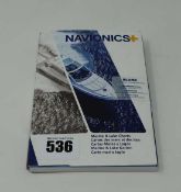 A boxed as new Navionics Plus Marine & Lake Charts SD card (Model: MSD/NAV+NU) (Blank card, download