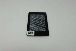 A pre-owned Amazon Kindle Paperwhite (DP75SDI) 6” E-Reader in Black (Small amount of damage to