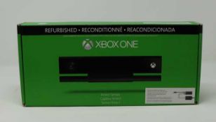 A refurbished Microsoft Xbox One Kinect Sensor Bar (Box opened).