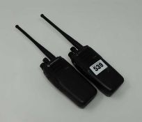 Two pre-owned Motorola DP3400 Portable Two Way Radios (No chargers or other accessories included.