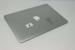 A pre-owned MacBook Air A1466 sold for parts (Serial: GCCV8CBFJ1WK) (LCD Broken, HD removed. Turns