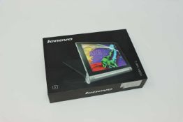 A pre-owned Lenovo YOGA Tablet 2-830F 16GB in Platinum (FRP clear, Boxed, No charger included).