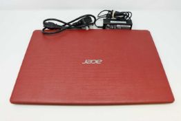 A pre-owned Acer Aspire 3 A315-51-38WB in Red with Intel Core i3-6006U 2.00GHz, 4GB RAM, 128GB SSD