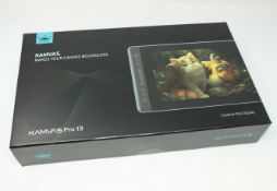 A boxed as new Huion Kamvas Pro 13 HD 13.3 inch Graphics Tablet Monitor with Battery-free Pen,