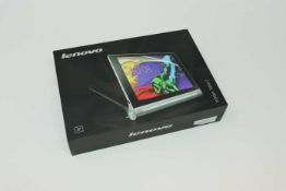 A pre-owned Lenovo YOGA Tablet 2-830L 16GB in Platinum (FRP clear, Boxed, No charger included).