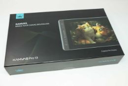 A boxed as new Huion Kamvas Pro 13 HD 13.3 inch Graphics Tablet Monitor with Battery-free Pen,