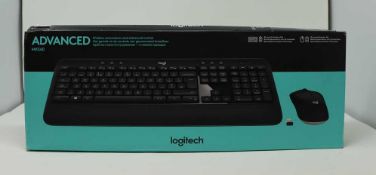 A boxed as new Logitech MK540 Advanced Wireless Keyboard and Mouse (Box sealed, some cosmetic damage