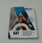 A boxed as new Navionics Plus Updates Marine & Lake Charts Compact Flash Card (Model: CF/NAVU-NU) (