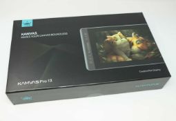A boxed as new Huion Kamvas Pro 13 HD 13.3 inch Graphics Tablet Monitor with Battery-free Pen,