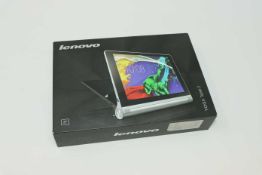 A pre-owned Lenovo YOGA Tablet 2-830L 16GB in Platinum (FRP clear, Boxed, No charger included).