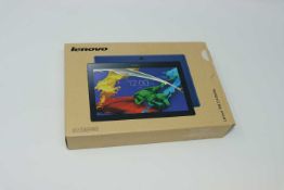 A pre-owned Lenovo Tab 2 A10-70 16GB in Blue (FRP clear, Boxed, No charger included).