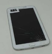 A pre-owned Galaxy Tab 3 7.0 SM-T210R 8GB in White (Serial: RF2DA0YJ0SR) (FRP clear, damaged