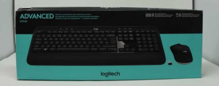 A boxed as new Logitech MK540 Advanced Wireless Keyboard and Mouse (Box sealed, some cosmetic damage