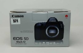 A boxed as new Canon EOS 5D Mark IV (WG) 30.4MP Digital SLR Camera (Body only) (Box opened).