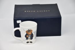 One boxed as new Ralph Lauren haven navy bear mug set.