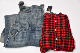 A pair of as new Ralph Lauren Children's jean skinny dungarees (Size 8) and an as new Ralph Lauren