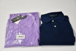 One as new Ralph Lauren polo one slim fit long sleeved classics blue polo top (XL) and one as new