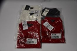 Two as new Ralph Lauren polo girls summer white polo top with anchor motif (Sizes 3/3T, 4/4), two as