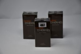 Three Terre D'Hermes eau de toilette (2 x 100ml).