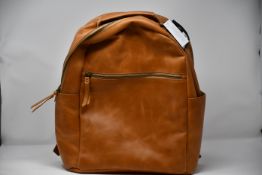 An as new Able Alem backpack in cognac (RRP $238).
