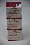Three Clarins Super Restorative Night (Age spot correcting replenishing cream, 50ml).