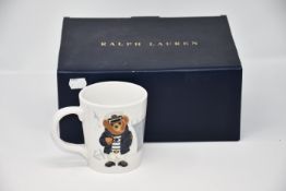 One boxed as new Ralph Lauren haven navy bear mug set.