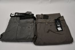 Two pairs of Luisa Cerano trousers (UK 8 and 16).