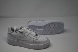A pair of as new Nike Air Force 1 trainers (UK 5.5).
