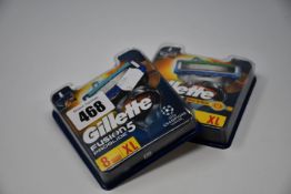 Ten men's as new Gillette Fusion 5 Proglide razor blades (Eight blade refill packs).