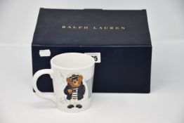One boxed as new Ralph Lauren haven navy bear mug set.