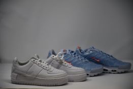 A pair of as new Nike Air Force 1 trainers (UK 4 ) and another pair of Nike trainers (UK 6.5 -
