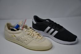 Two pairs of as new Adidas trainers; LG SPZL (UK 10.5) and Lite Racer (UK 9.5).