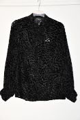 An as new The Kooples blouse in artichoke velvet (Size 2 - RRP €198).