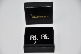 A pair of as new Billionaire Double B cufflinks.