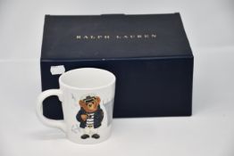 One boxed as new Ralph Lauren haven navy bear mug set.