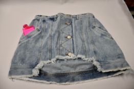 An as new Natasha Zinko denim mini skirt (Size 36 - RRP £336).