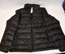 An as new Ralph Lauren Polo duck down ladies black light weight puffer coat (Size S).
