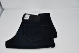 Two pairs of as new G Star Raw 3301 slim jeans (28/34 and 36/34 - RRP £110 each).