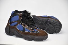 A pair of as new Adidas Yeezy 500 High sneakers (UK 11).