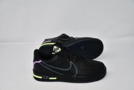 A pair of Nike Air Force 1 React trainers (UK 9).