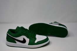 A pair of as new Nike Air Jordan 1 Low sneakers (UK 8).