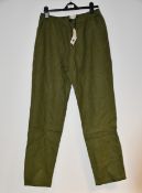 Two pairs of as new Oliver Spencer Ecological Evering drawstring trousers (1 x M, 1 x XL).
