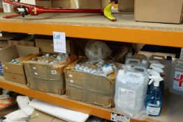 A large quantity of hand sanitisers, disinfectants and related items.