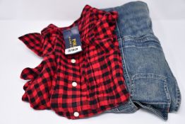 A pair of children's as new Ralph Lauren jean skinny dungarees (Size 8) and an as new Ralph Lauren