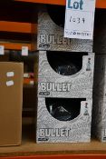Three boxed as new Bullet Santa Cruz Screaming Hand skate helmets in matt black (L/XL).