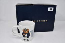 One boxed as new Ralph Lauren haven navy bear mug set.
