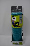 Six as new Gaiam Restore compact foam rollers (Colour: turquoise).