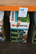 One boxed Gardena wall-mounted automatic hose box 35m 8024 (Viewing advised, item may be slightly